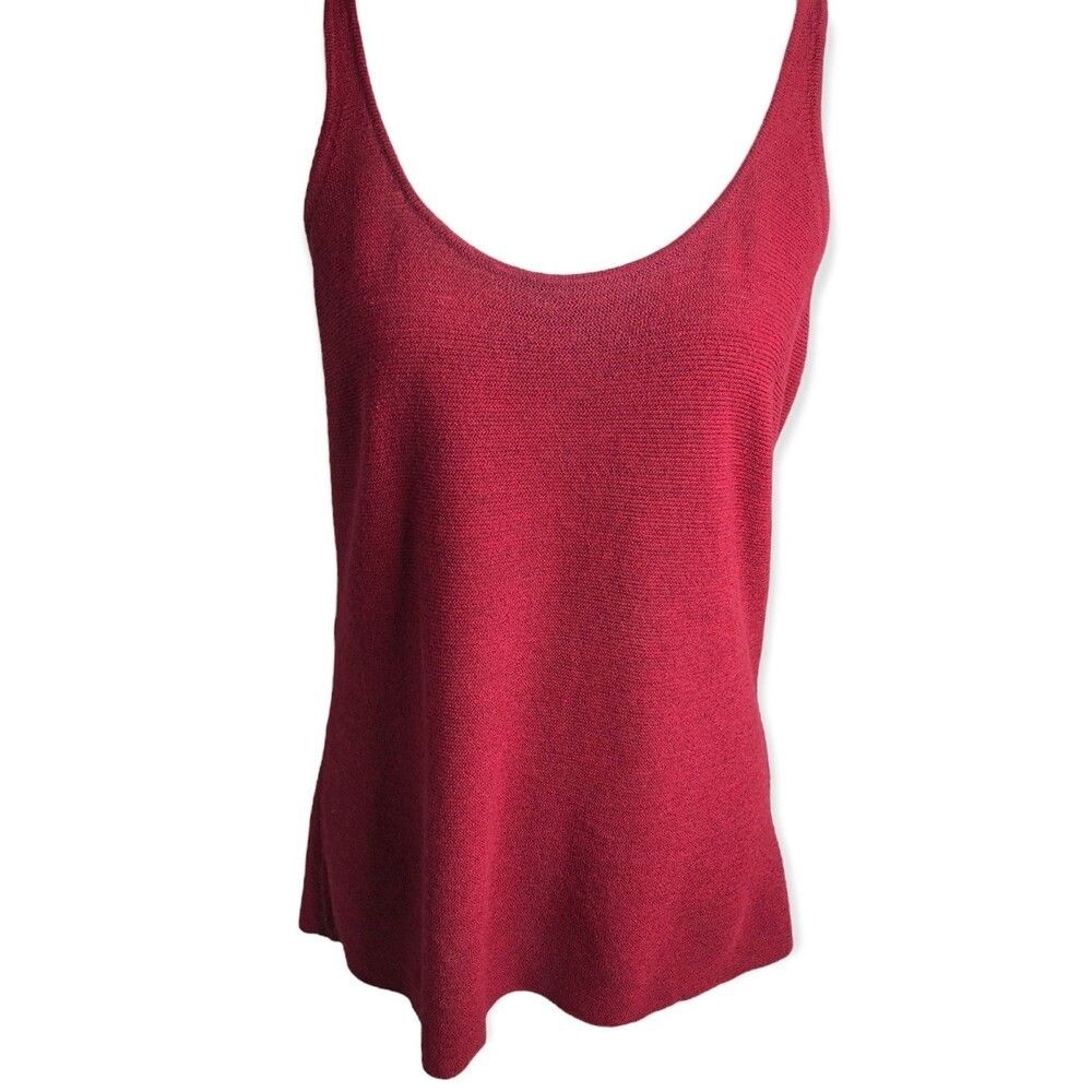 Eileen Fisher Wool Scoop Neck Knit Tank Top